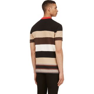 Givenchy Brown Striped Cotton Piqué Polo