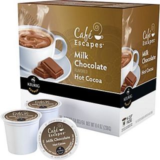 Cafe Escapes Milk Chocolate Hot Cocoa, Keurig K Cup Pods, 16 Count
