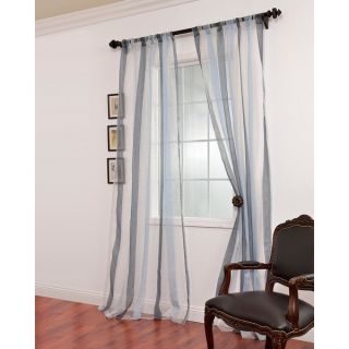 EFF Signature Havannah Cocoa Striped Linen and Voile Weaved Sheer