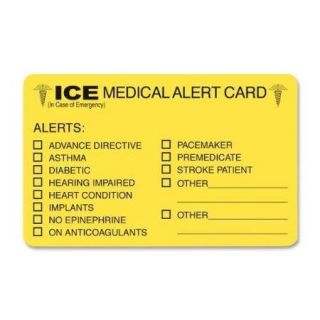 Tabbies Emergency Information Card   25 / Pack (TAB54651)