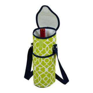 Picnic at Ascot Single Bottle Tote 13in Trellis Green   16273955
