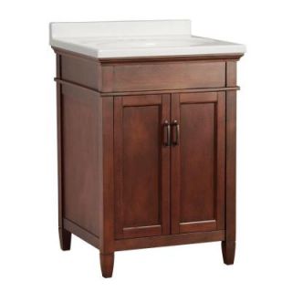 Foremost Ashburn 25 in. W x 22 in. D Vanity in Mahogany with Vanity Top in White ASGAW2522