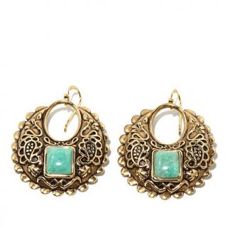 Studio Barse Bronze Turquoise "Paisley" Drop Earrings   7815075