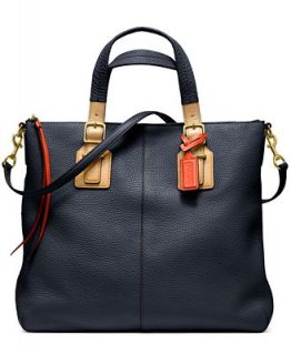 COACH SOFT LEGACY RORY NORTH/SOUTH SATCHEL IN PEBBLED LEATHER   COACH