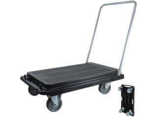Deflect o CRT530004 Heavy Duty Platform Cart, 300 lb Capacity, 33"d x 21"w x 37"h, Black