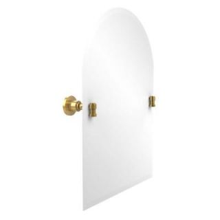 Allied Brass Washington Square Collection 21 in. x 29 in. Frameless Arched Top Single Tilt Mirror with Beveled Edge in Polished Brass WS 94 PB