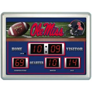 University of Mississippi 14 in. x 19 in. Scoreboard Clock with Temperature 0127616