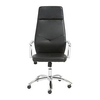 Euro Style™ Napoleon Leather High Back Office Chair, Black