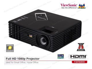 Refurbished: ViewSonic PJD7820HD Full HD,1080p,3000 Lumens,15000:1,3D Ready,DLP Projector