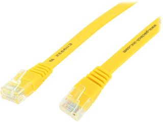 Pactech PN F6Y 02 28 Q 2 ft. Cat 6 Yellow SuperFlat 28AWG Cable