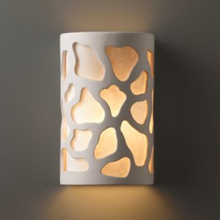 Justice Design Group 2 light ADA Approved Cobblestones Ceramic Bisque