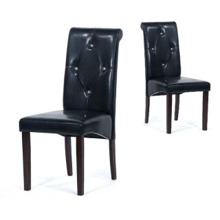 Warehouse of Tiffany Black Upholstered Dining Room Chairs (Set of 4