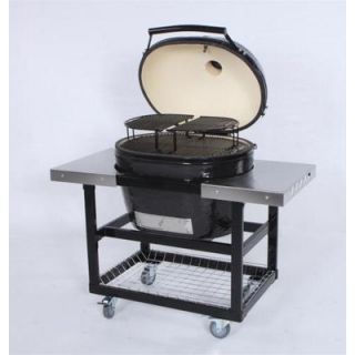 Primo Grills Stainless Steel Side Table for Oval Junior Grill