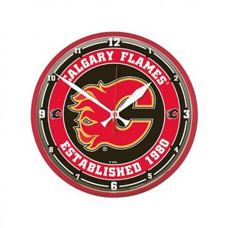 NHL Team Logo 12 3/4" Round Wall Clock   Calgary Flames   7800248