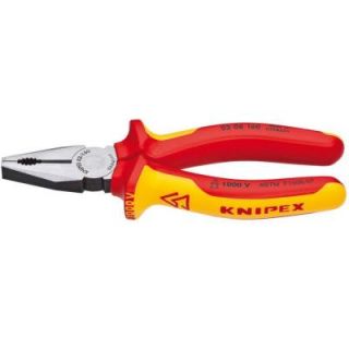 KNIPEX 6 1/4 in. 1,000 Volt Insulated Combination Pliers 03 08 160 SBA