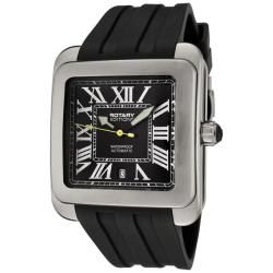 Rotary Mens Editions Black Dial Black Rubber Strap Automatic Watch