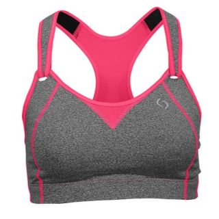 Moving Comfort by Brooks Rebound Racer Sport Bra   Womens   Running   Clothing   Charcoal Heather/Powerpink