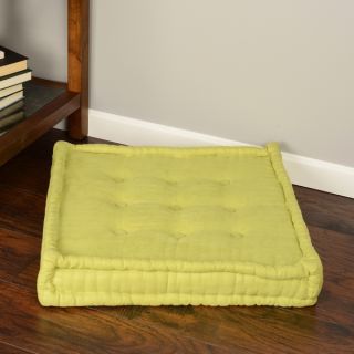Blazing Needles 25 inch Square Corded Floor Pillow with Button Tufts