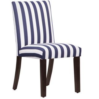 Skyline Furniture Uptown Dining Chair in Canopy Stripe Blue White