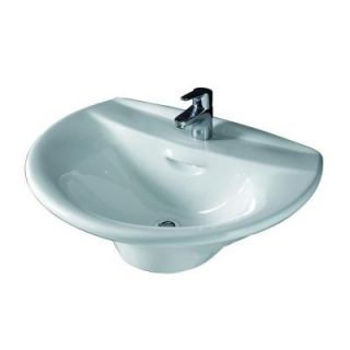Barclay Products Venice 650 Wall Hung Bathroom Sink in White 4 138WH