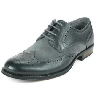 Alpine Swiss Zurich Men's Wing Tip Dress Shoes Two Tone Brogue Lace Up Oxfords Gray Size 14