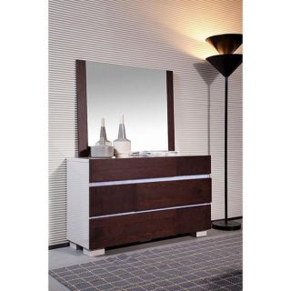 Modrest Anzio Modern Brown Oak Double Bedroom Dresser