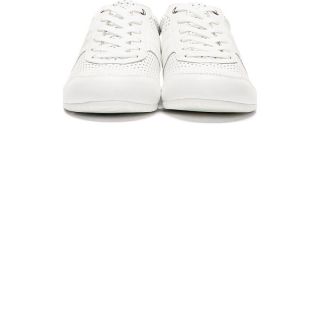 Dolce & Gabbana White Perforated Leather Sneakers