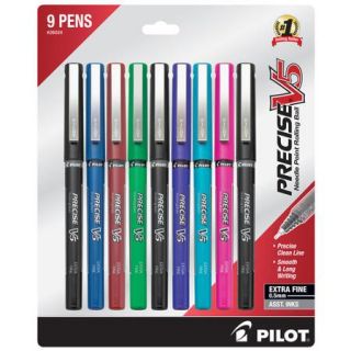 Pilot Precise V5 Pens, 9pk, Assorted Colors