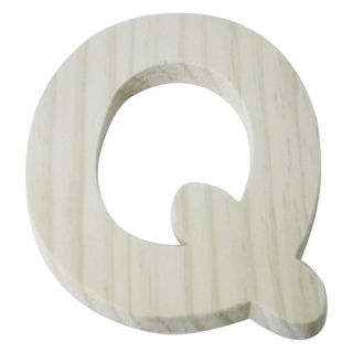 Plaid Wood Letter Bubble Q