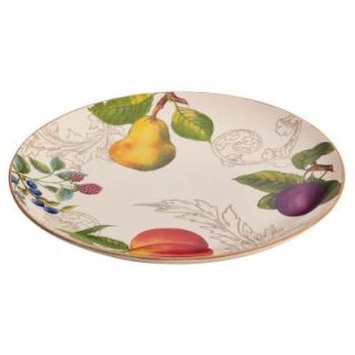 BonJour Dinnerware Orchard Harvest Stoneware 12 in. Round Platter 59027