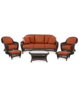 Monterey Outdoor Wicker 6 Pc. Seating Set: Custom Colors   Furniture