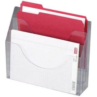 Rubbermaid 3 Pocket File Folder Organizer, Plastic, Clear