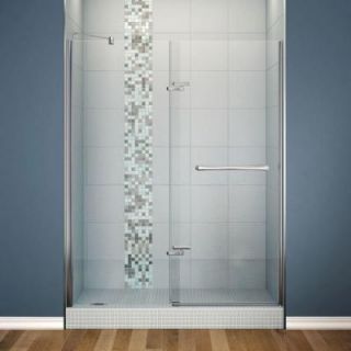 MAAX Reveal 59 in. x 71 1/2 in. x 1/2 in. Semi Framed Pivot Shower Door with 8 mm Clear Tempered Glass in Chrome 136672 900 084 000