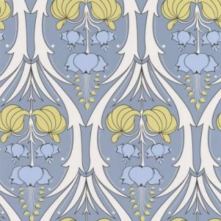Graham & Brown 56 sq. ft. Passion Lily Blue Wallpaper 50 139
