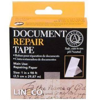 Lineco 533 0198 Document Repair Tape / 1" x 98 533 0198