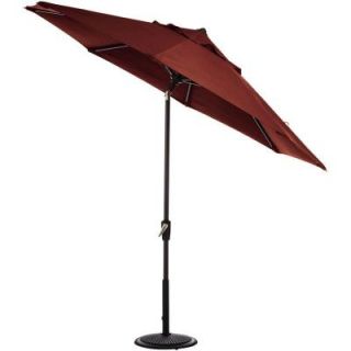 Home Decorators Collection 7.5 ft. Auto Tilt Patio Umbrella in Henna Sunbrella with Black Frame 1548830150