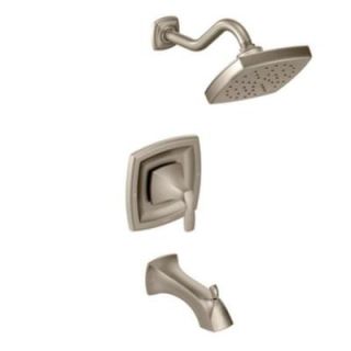 MOEN Voss Single Handle 1 Spray Moentrol Tub and Shower Faucet Trim Kit in Brushed Nickel (Valve Sold Separately) T3693BN