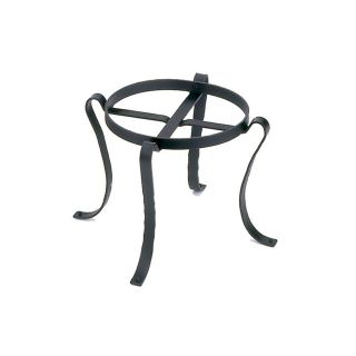 ACHLA Designs 11.75 in Black Indoor/Outdoor Round Wrought Iron Plant Stand