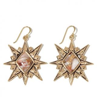 Studio Barse Bronze Rose Calcite Drop Earrings   7555347