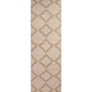 Home Decorators Collection Flatweave Light Gray 2 ft. 6 in. x 8 ft. Geometric Rug Runner RUG112159