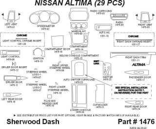 2003, 2004 Nissan Altima Wood Dash Kits   Sherwood Innovations 1476 CF   Sherwood Innovations Dash Kits