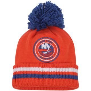 New York Islanders Mitchell & Ness Vintage Big Man Hi Five Cuffed Knit Hat   Orange
