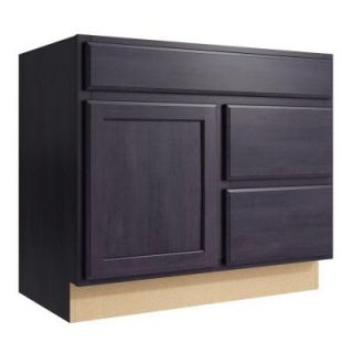 Cardell Stig 36 in. W x 31 in. H Vanity Cabinet Only in Ebon Smoke VCD362131DR2.AD5M7.C64M