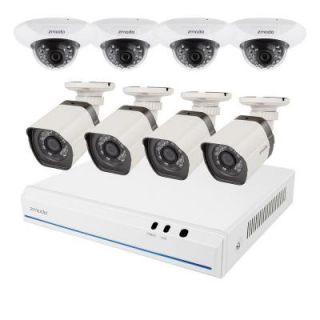 Zmodo 8 Channel 720P Simplified POE NVR System with 4 Outdoor Bullet Cameras, 4 Indoor Dome Cameras and 2TB Hard Drive ZM SS76D9D8 SC 2TB